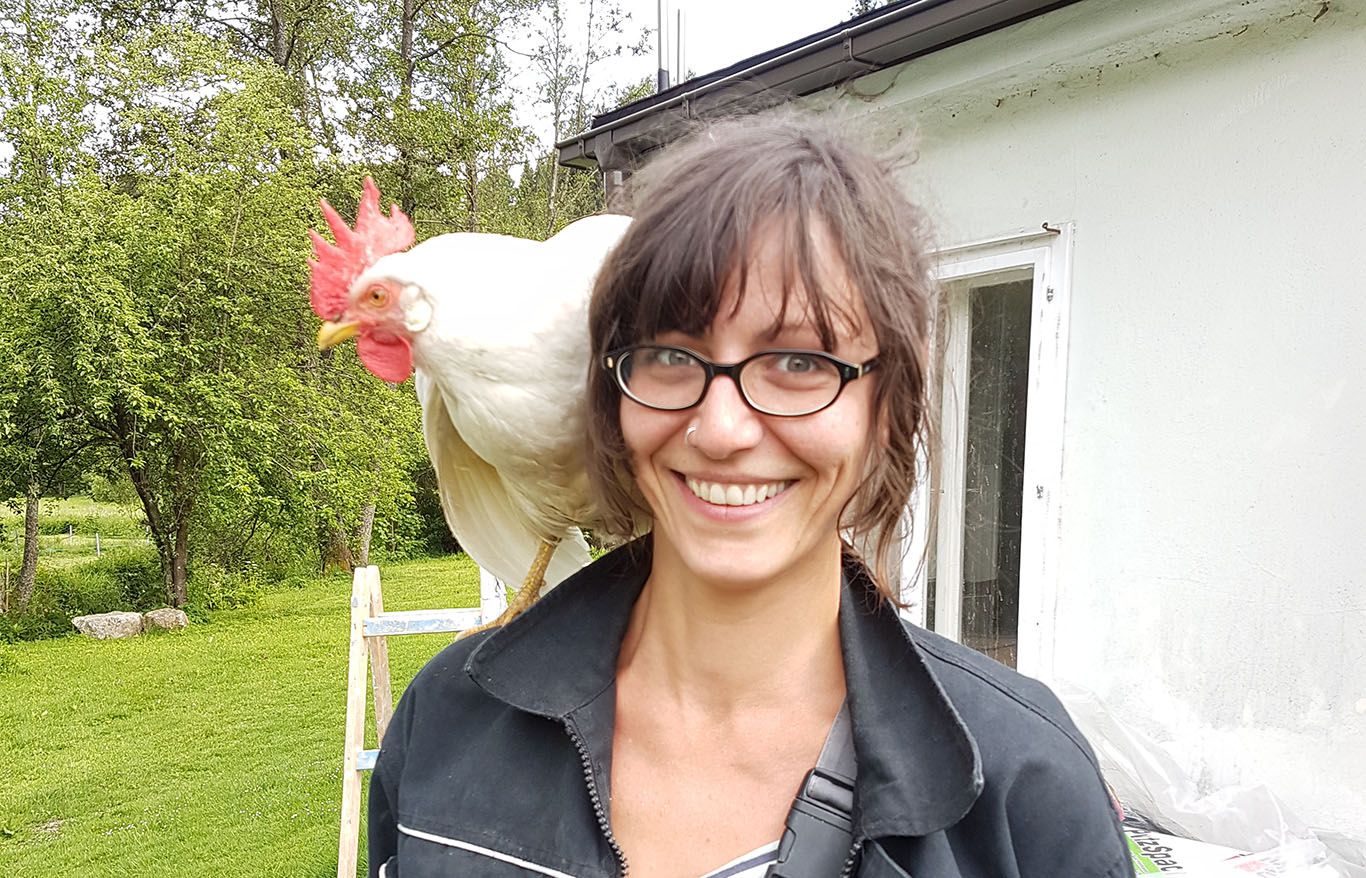 Steffi & Leghuhn Erna aus der Box bei der Tierischen Erlebnisstunde