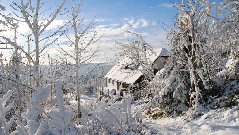 Winter Nebelsteinhütte, © Tourismusverein Moorbad Harbach, H. Röhrenbacher