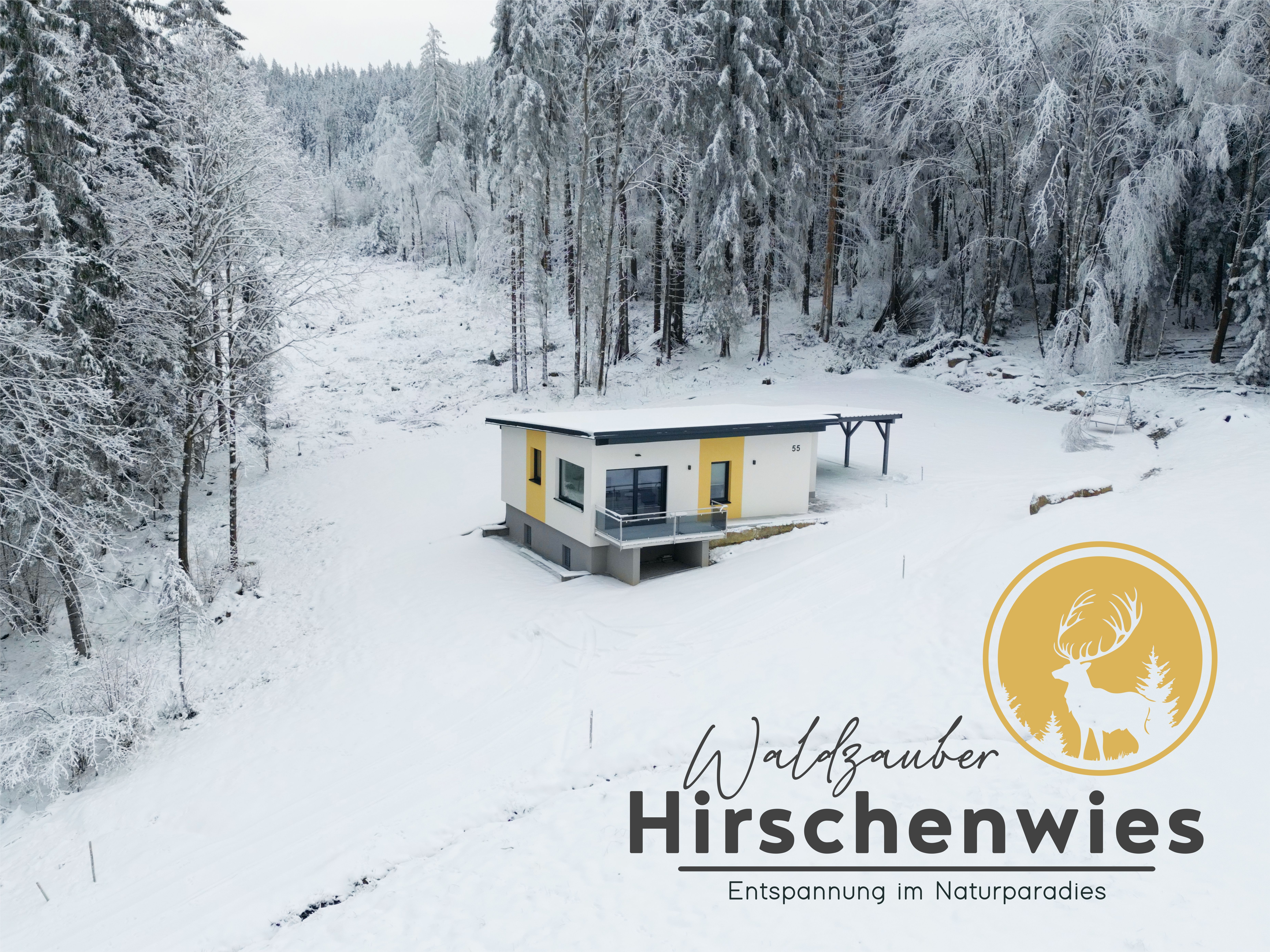 Ferienhaus Waldzauber Hirschenwies im Winter 