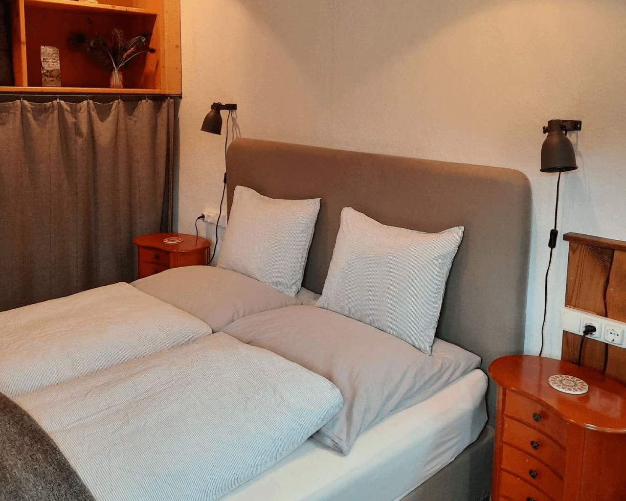 Schlafbereich im Tiny House. Queensize 1,60 x 2m