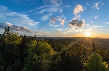 Sonnenuntergang vom Nebelstein, © Gemeinde Moorbad Harbach